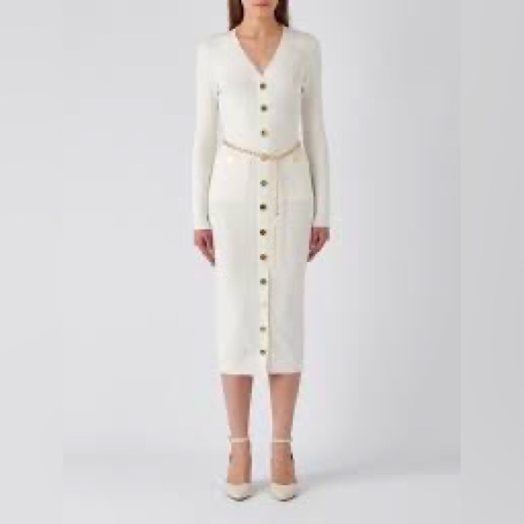 Michael Kors Dresses & Skirts - Michael Kors Cream Long Sleeve Dress L